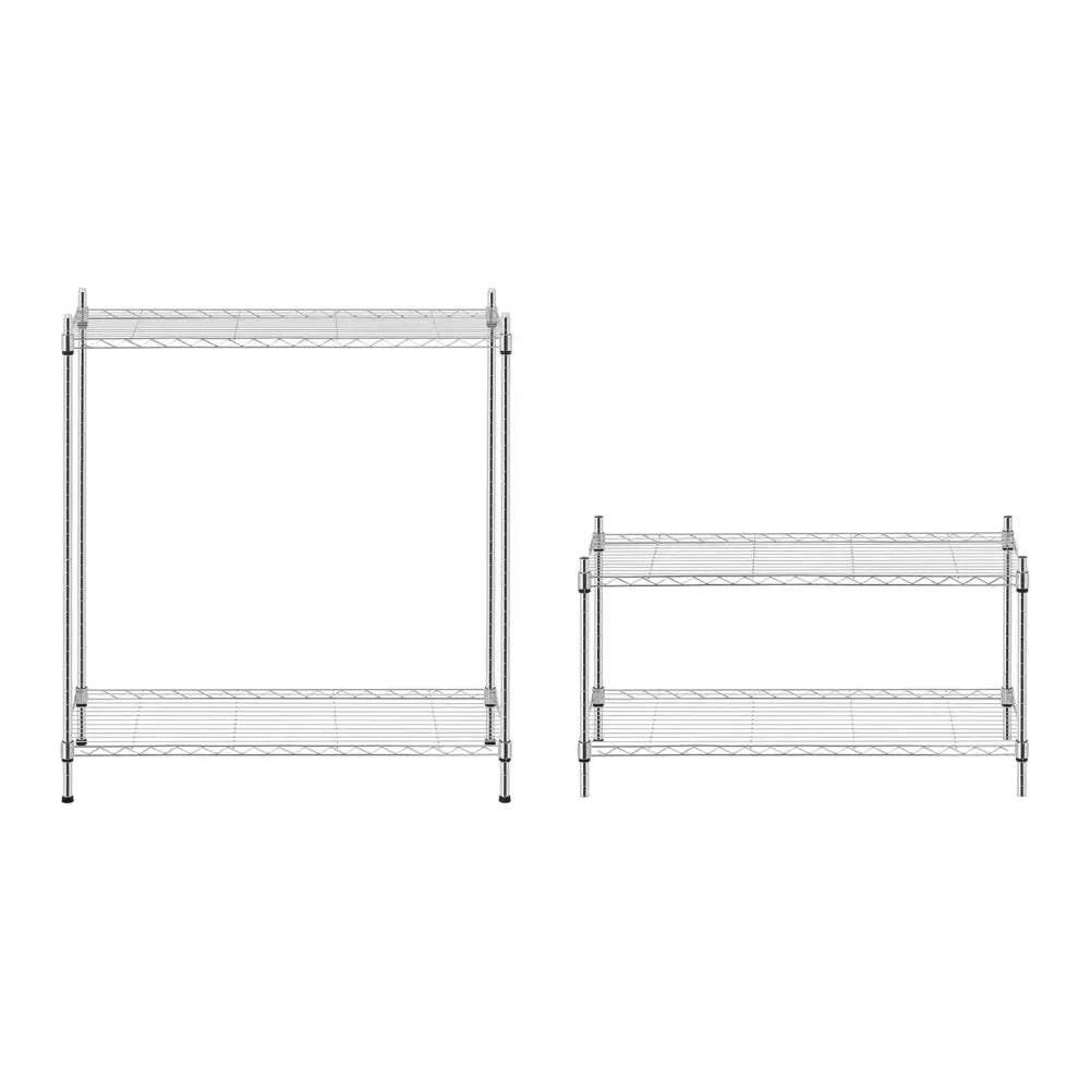 Lager Metallstativ Krom 137x90x35cm Opptil 120kg