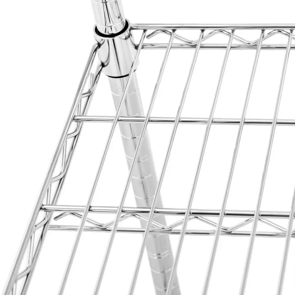 Lagerhylla i Krom med 4 Lattisolerte Hyller for 1 Tonn 1000 Kg 180x45x180 Cm