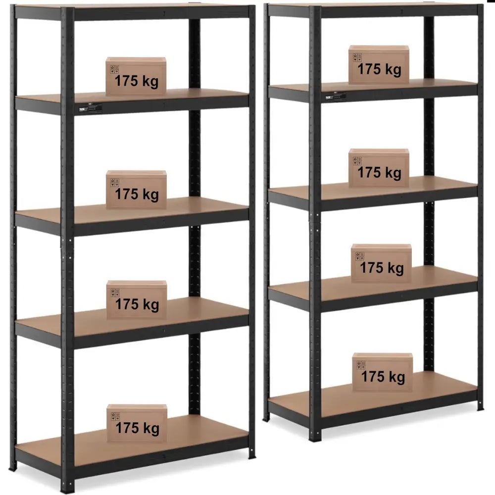 Lagerreol for Verksted 90 x 40 x 180 Cm 875 Kg 2pk Antrasitt