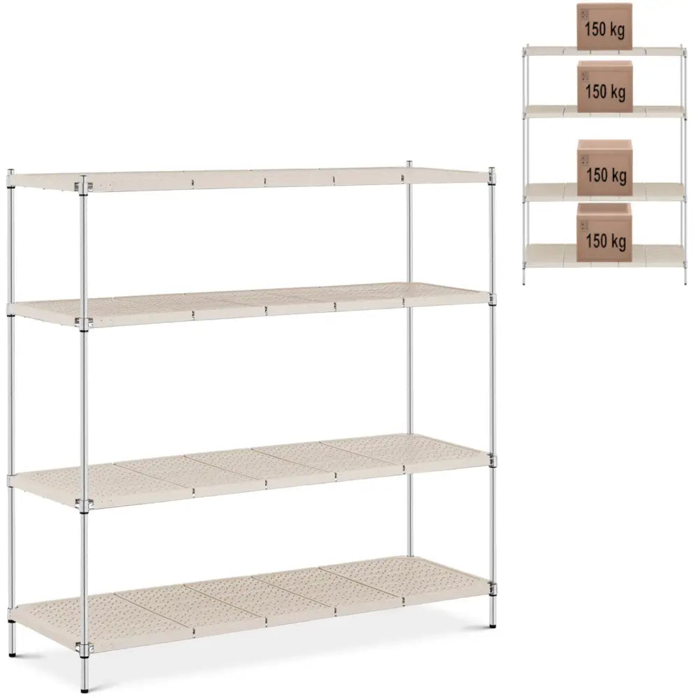 Lagerreol med 4 Hyller 600 Kg Kapasitet 180x60x180 Cm