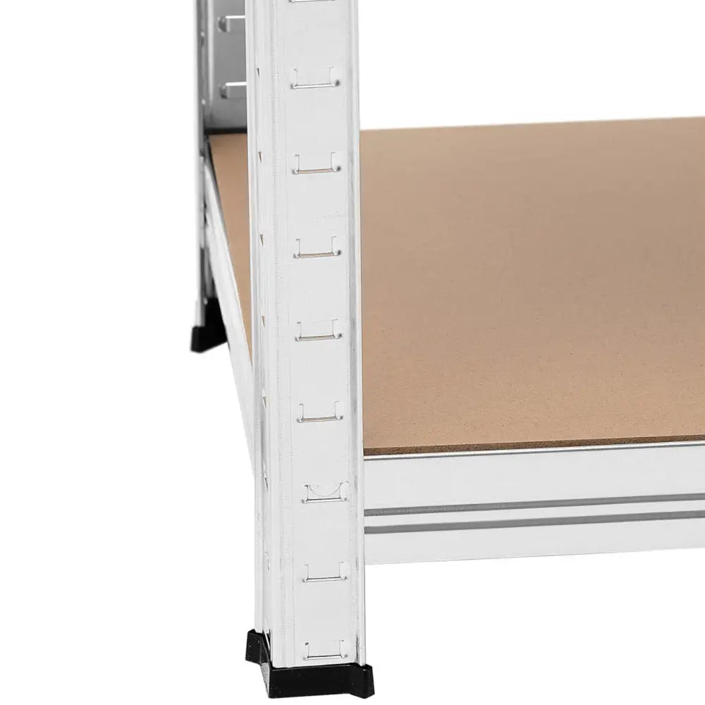 Lagerstålreol 5 Hyller 875 Kg 90 x 30 x 180 Cm Grå 2 Stk.