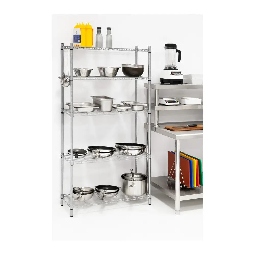 Lagerstativ i Tråddesign Grå 180x90x35cm til 250kg