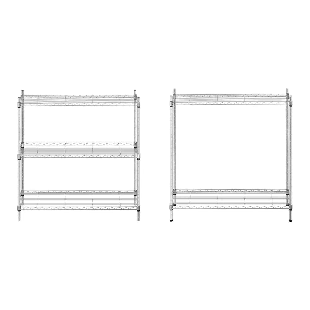 Lagerstativ Trådnetting Grå 180x90x35cm 150kg Kapasitet