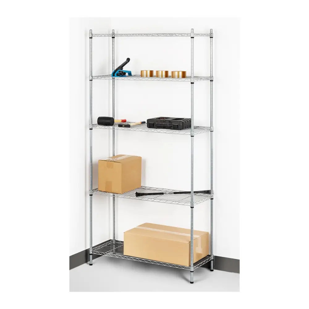 Lagerstativ Trådnetting Grå 180x90x35cm 150kg Kapasitet