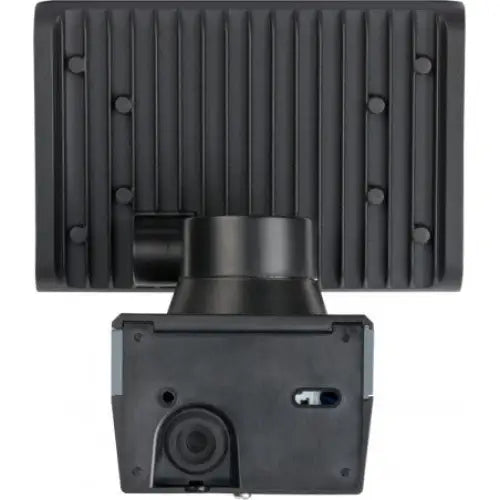 Lampe WiFi, bakside med ribbet sort overflate, sylinderformet midtparti, skruefester og linse nederst.