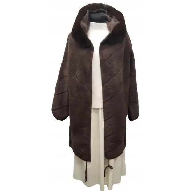 Lang Alpakka Kardigan Frakk Unisex Premium - Annet