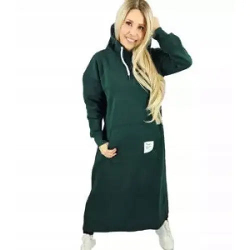 Lang Varm Sweatshirt Kjole Agata en Størrelse