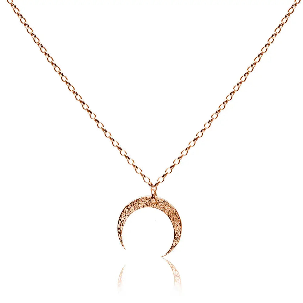 Gullsmykke Kjede med Måne i Roségull til Dame