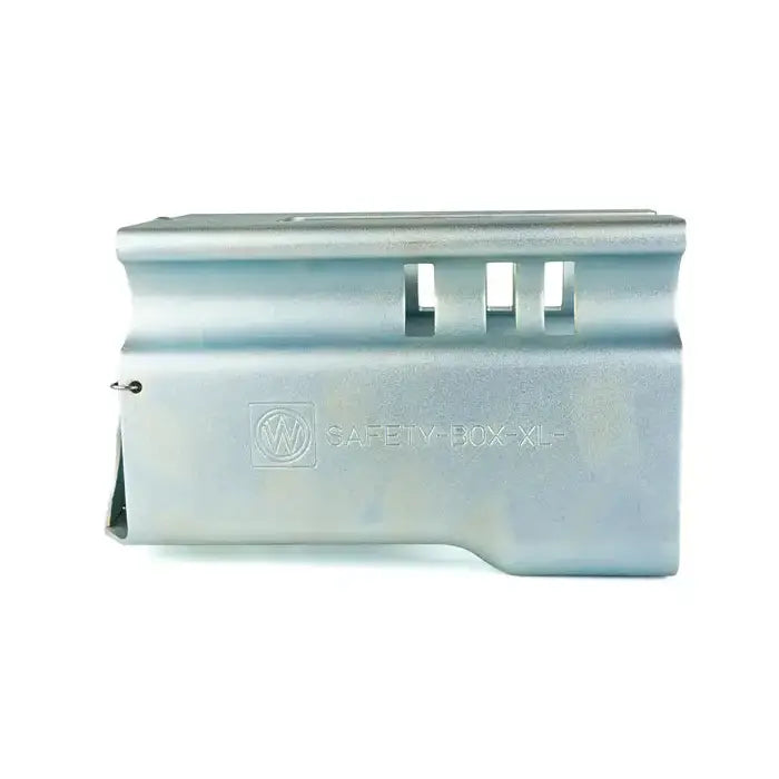 Låsesystem for kroklåsen Winterhoff Albe Safety-BOX XL, sidevisning med gravert logo og tre åpninger på toppen.