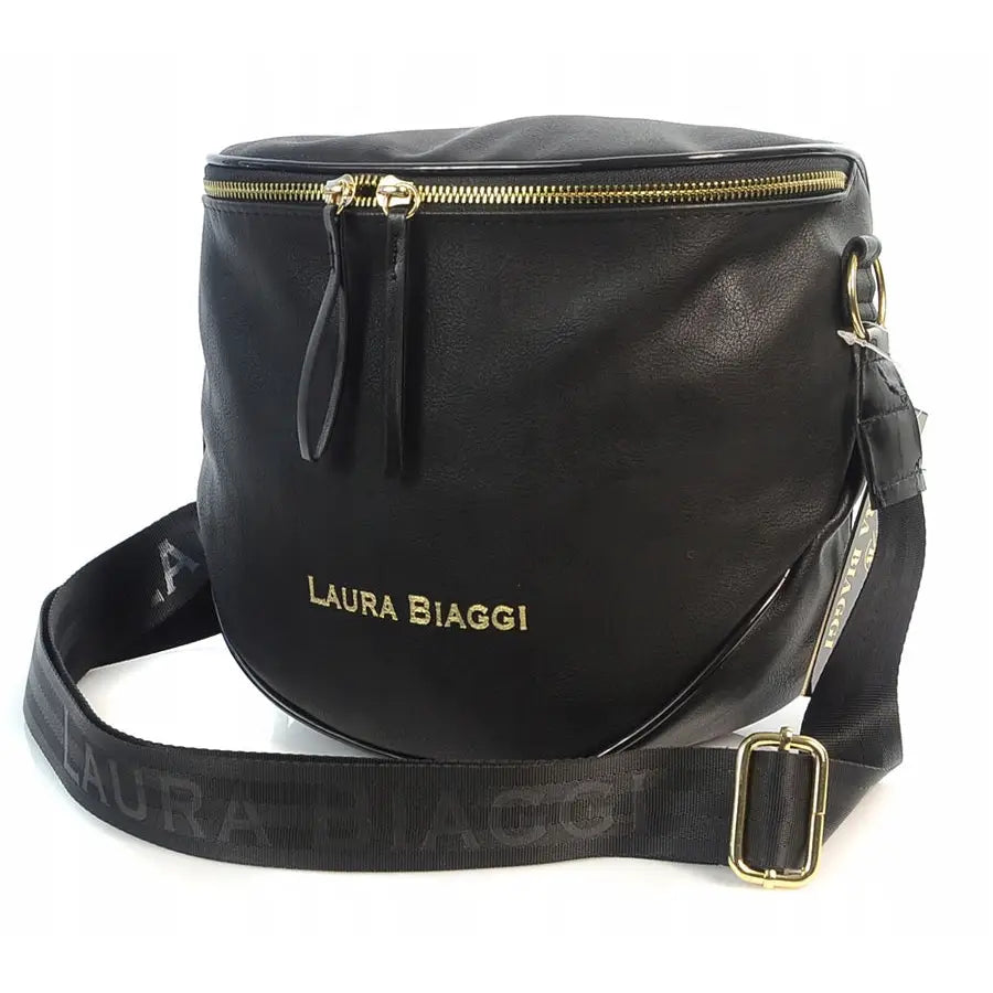 Laura Biaggi Skulderveske Sort med Logo