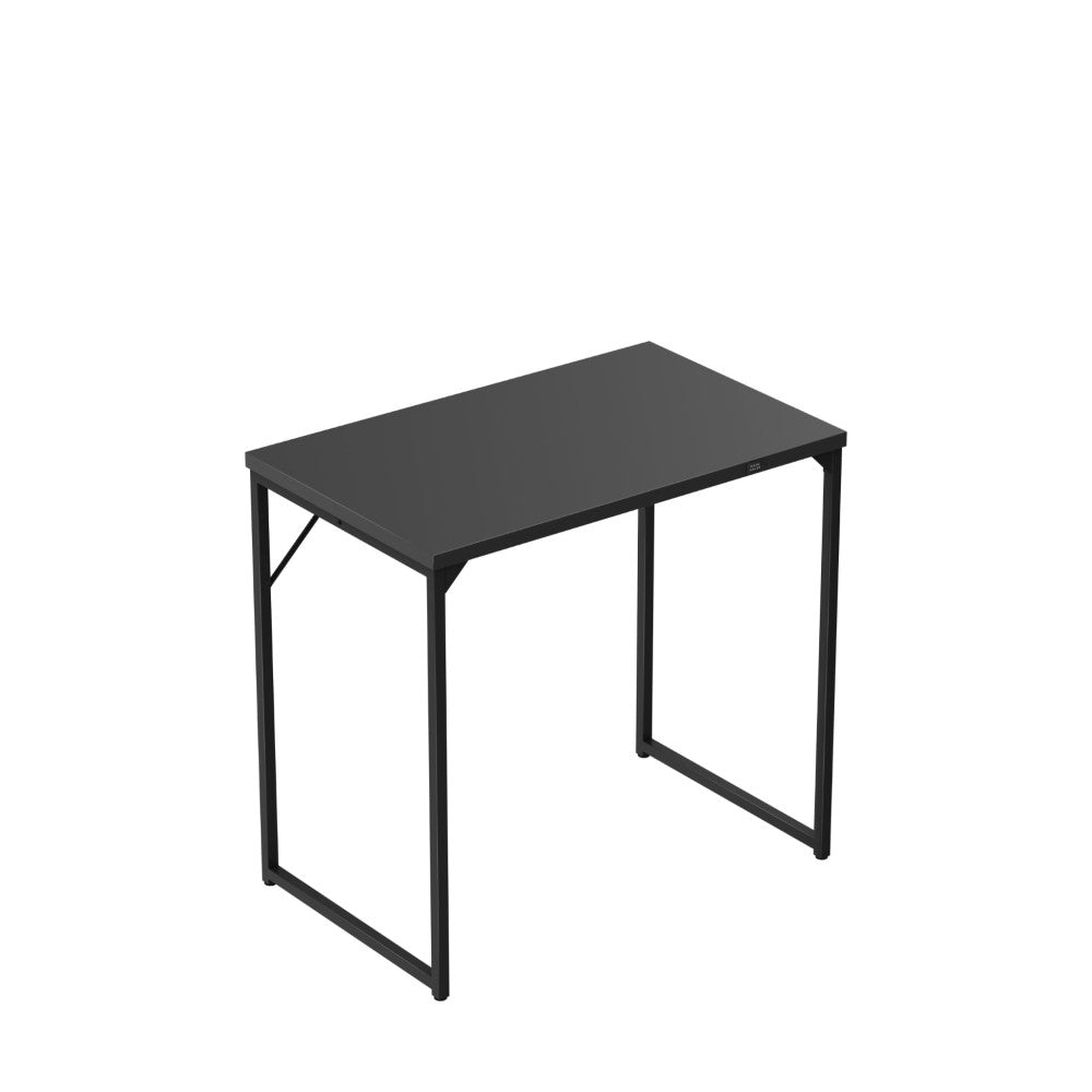 Mark Adler Leader 1.3 svart skrivebord – sidevinkel med metallramme