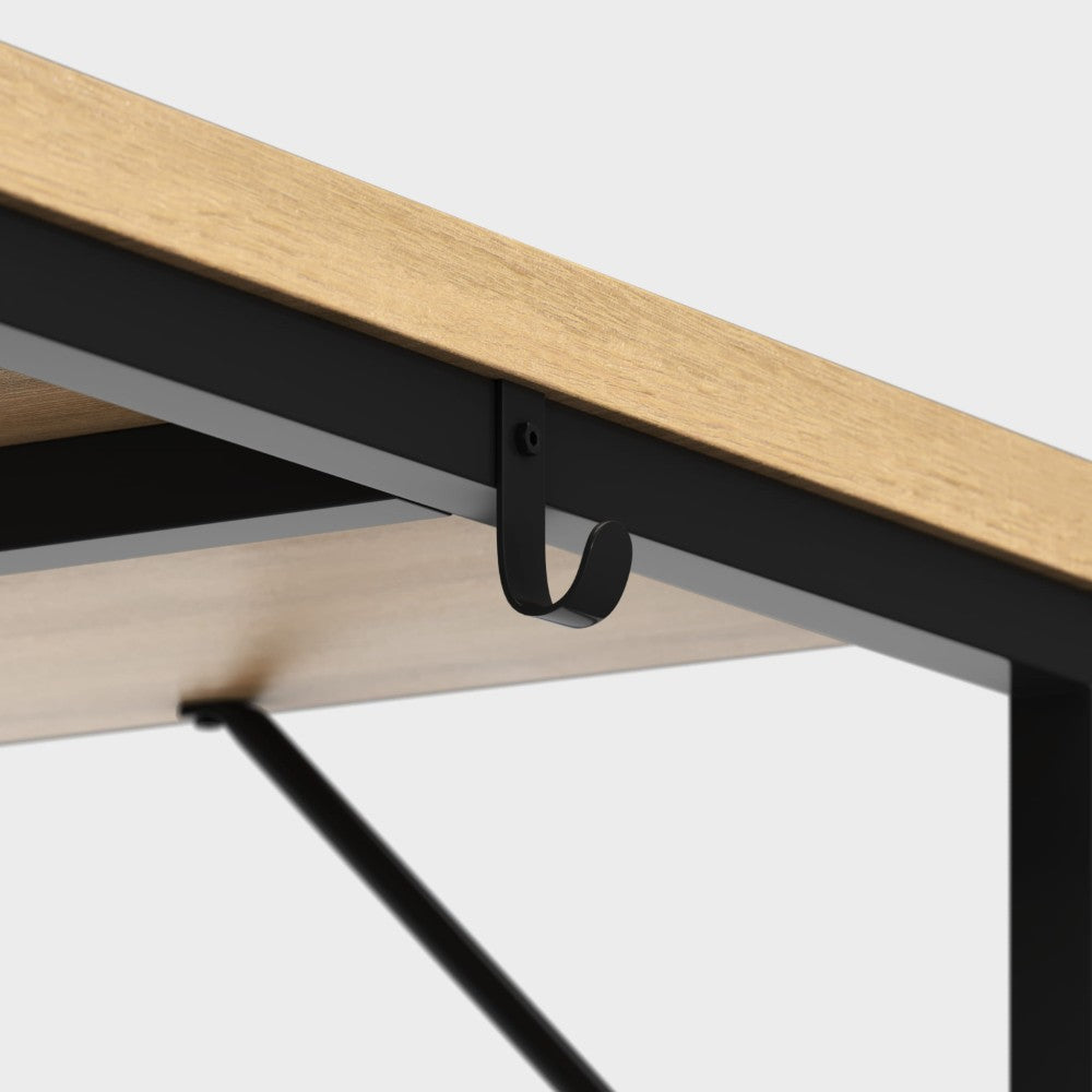 Kompakt skrivebord Leader 1.3 eikdekor 80 cm – ovenfra