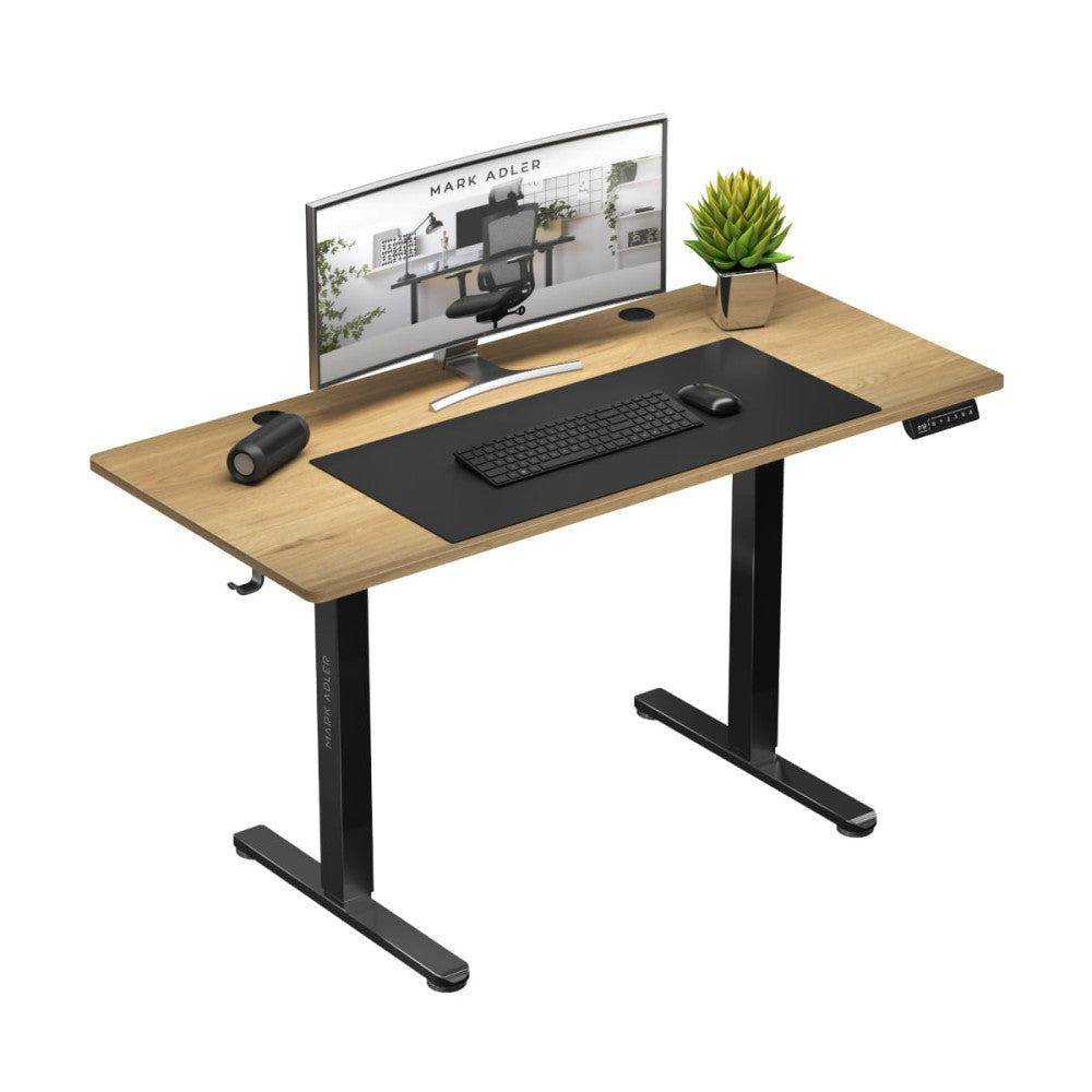 Mark Adler Leader 7.0 elektrisk hev-senk skrivebord 120 cm carbon-overflate, forfra