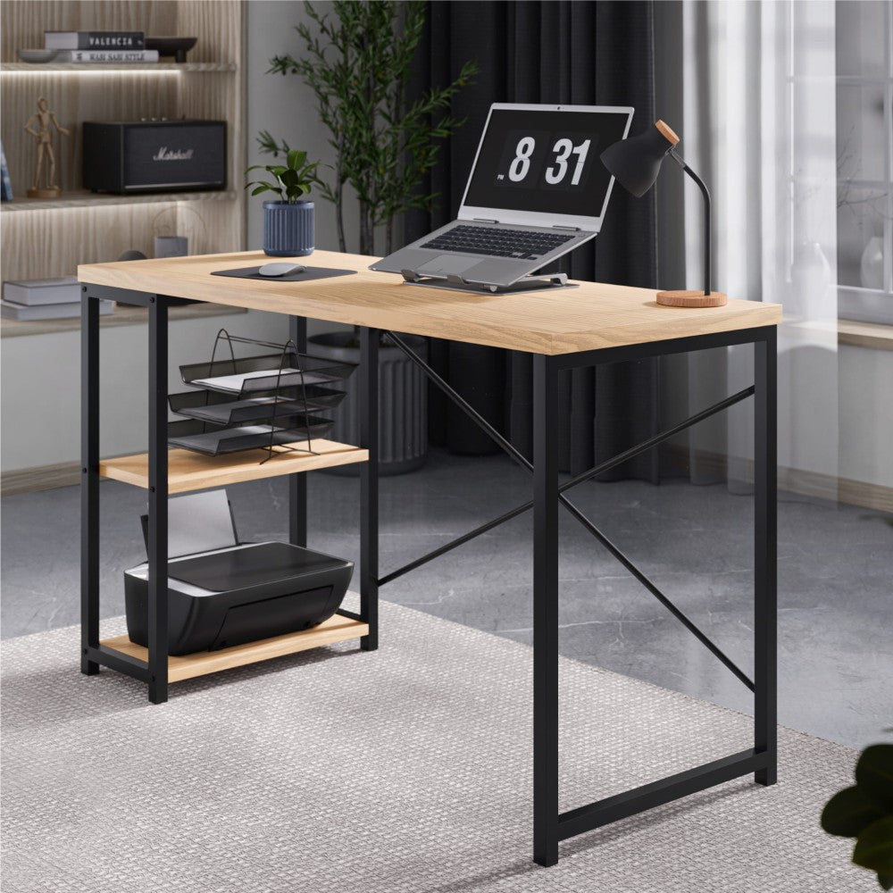 Mark Adler Leader 2.0 Craft hjemmekontorbord – sidevisning med stålramme