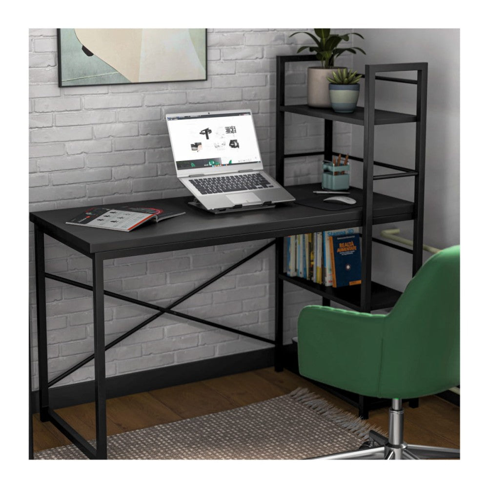 Mark Adler Leader 4.0 120 cm skrivebord, sidevisning svart