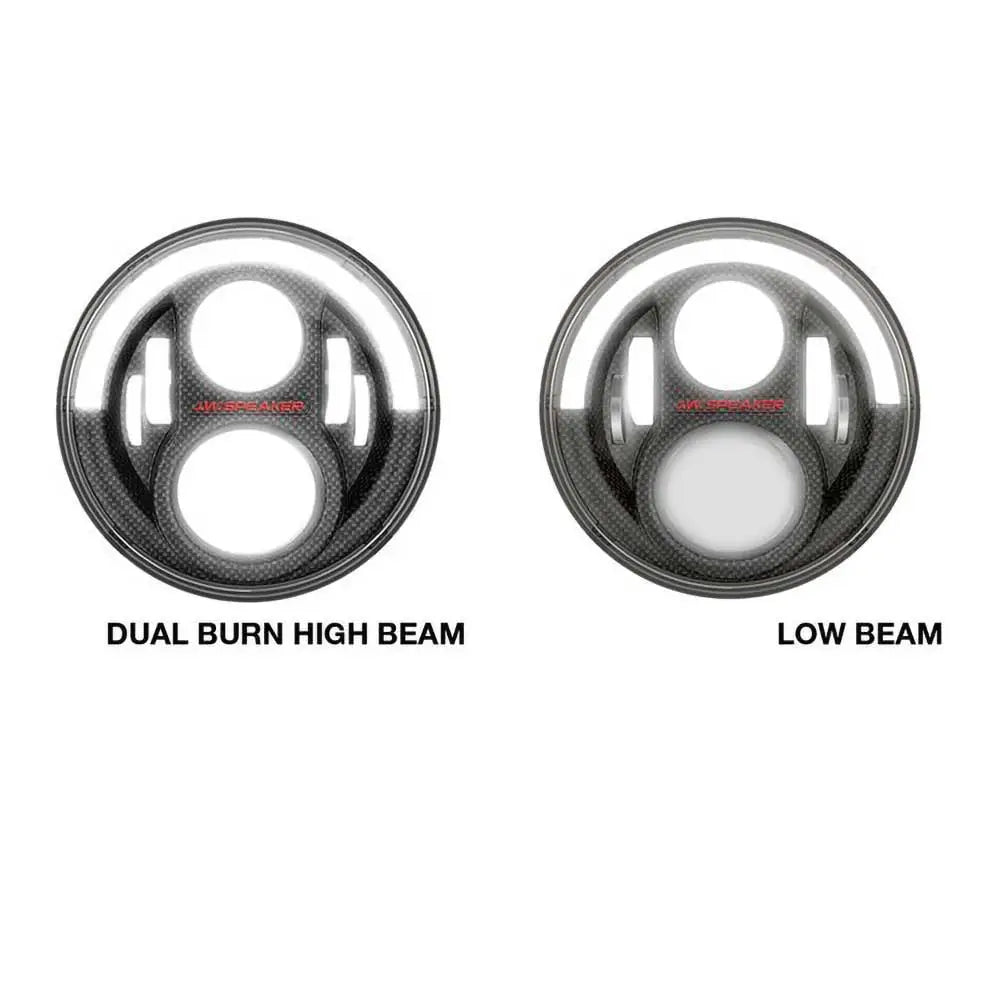 Led-frontlykter i Carbon-utførelse Jw Speaker 8700 Evolution J2 Series - Jeep Wrangler Jk 4 d 07-18