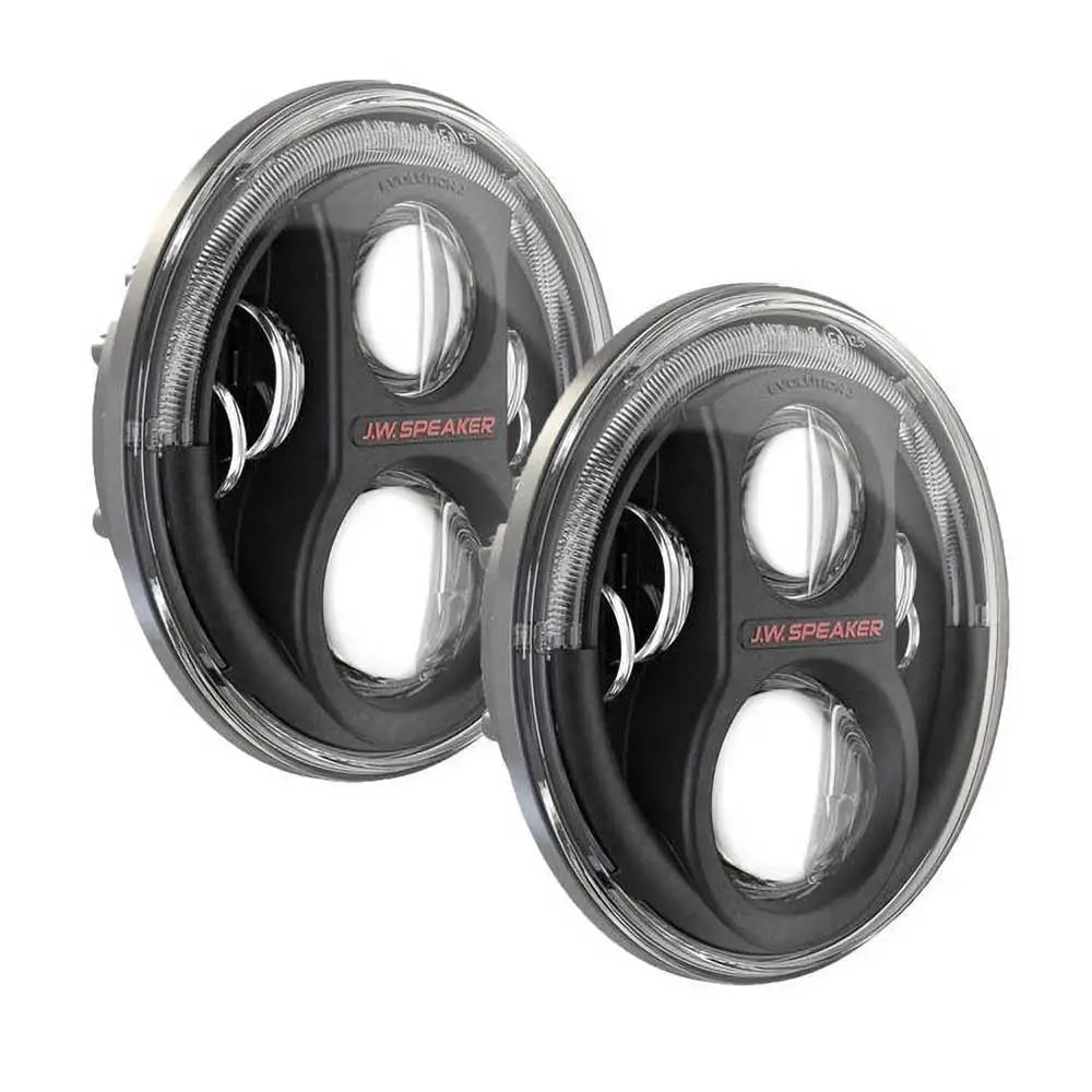 Led Frontlys Svart 7’’ Jw Speaker 8700 Evolution J2 Serie - Jeep Wrangler Jk 4 d 07-18