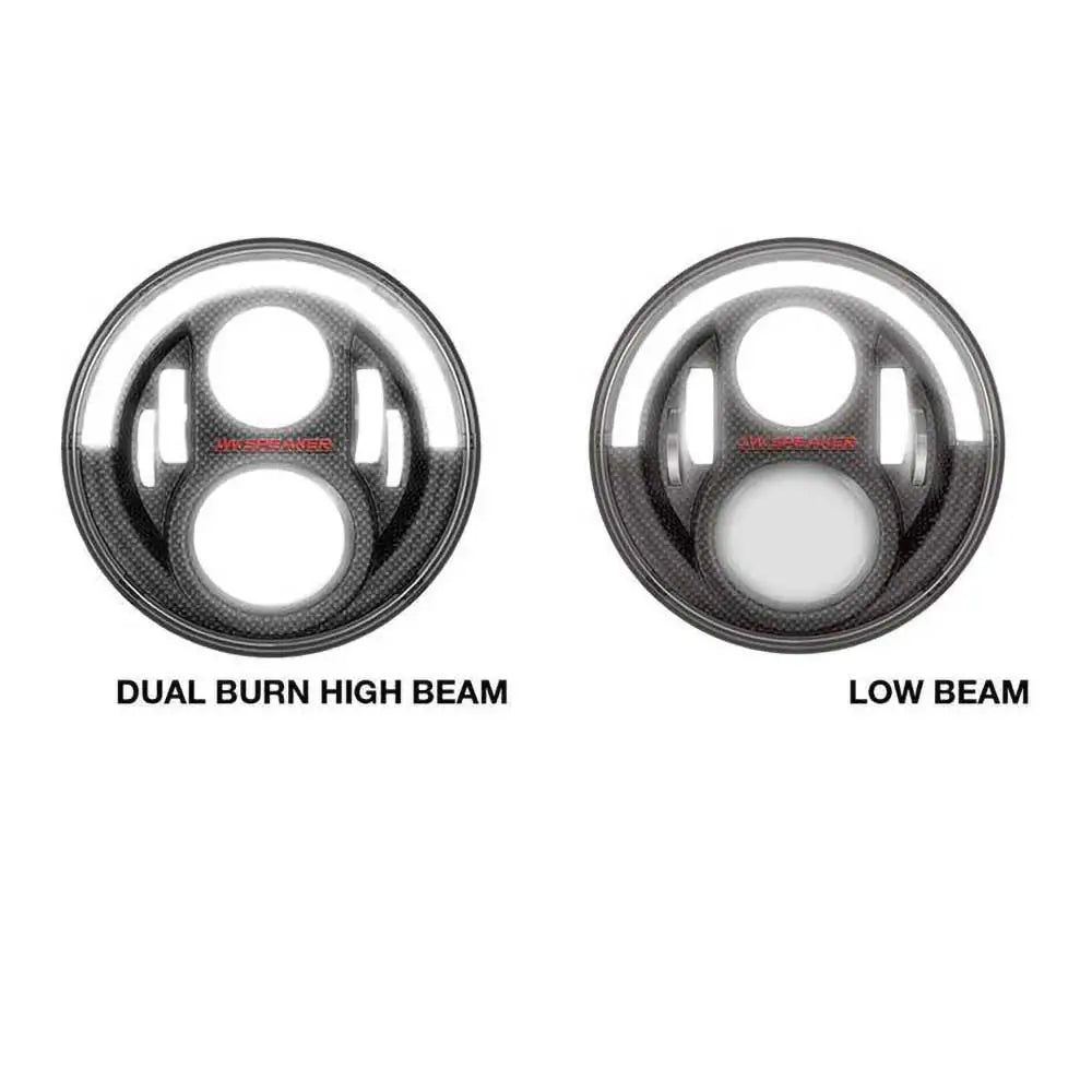 Led Frontlys Svart 7’’ Jw Speaker 8700 Evolution J2 Series - Jeep Wrangler Tj 97-06