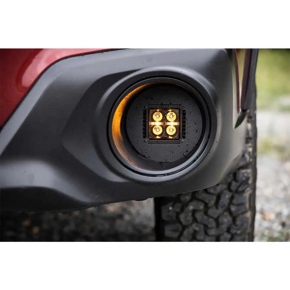 Led Tåkelys Amber Drl med Festeanordning Rough Country Black Series - Subaru Outback 15-19