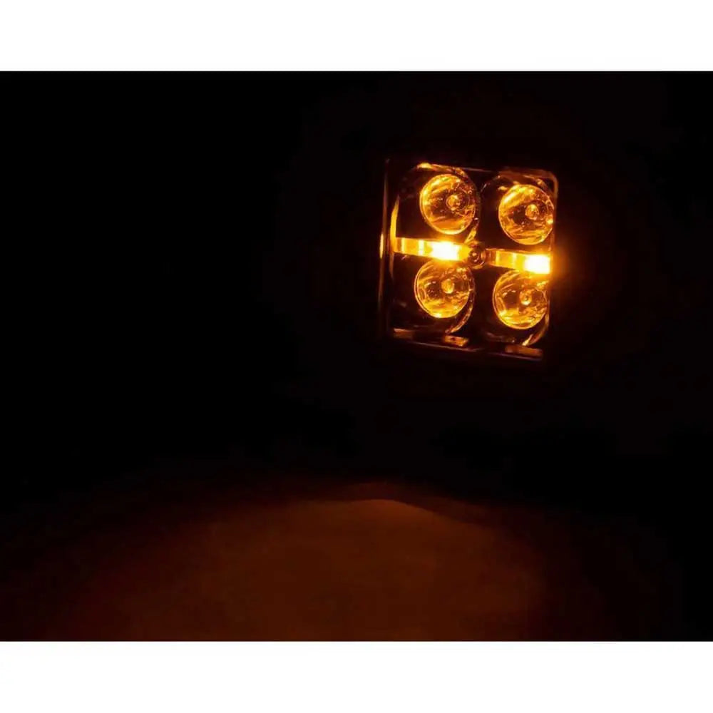 Led Tilleggslyssett 2’’ Amber Drl Rough Country Black Series - Chevrolet Silverado 1500 19-