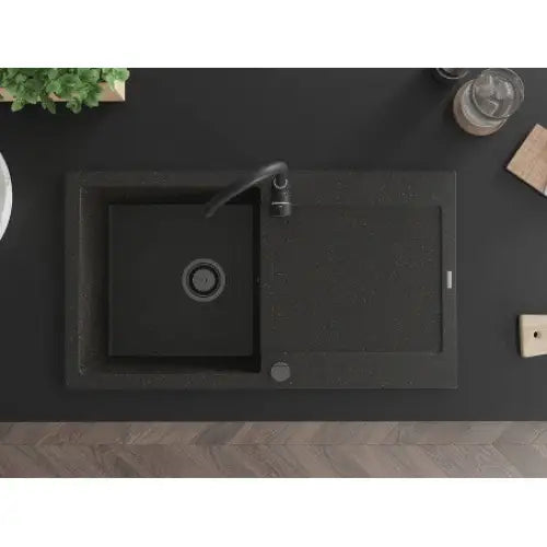 Leo Kjøkkenvask 1 Kum 900x500 Mm Svart/gull 6501901010-75-b