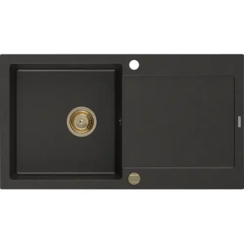 Leo Kjøkkenvask 1 Kum 900x500 Mm Svart/gull - 6501901010-75-g