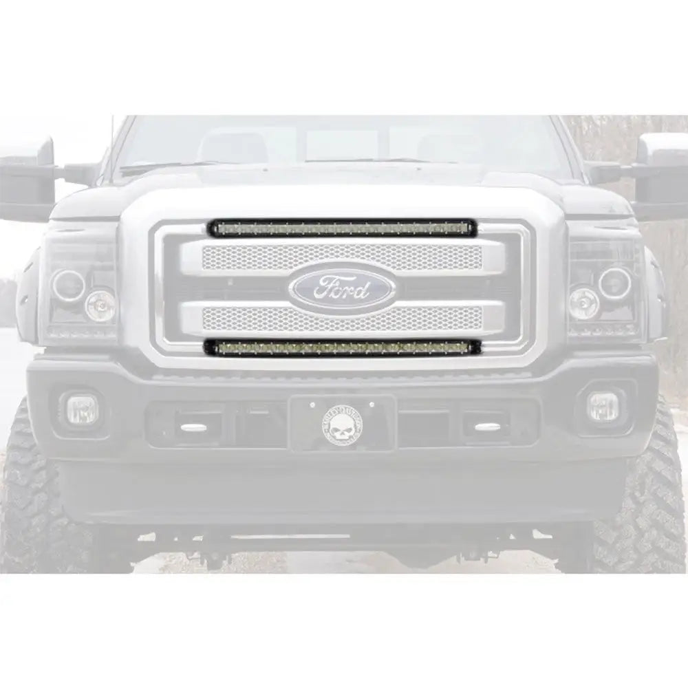 Lister Led 30’’ Dobbelt Grilllyssett Rough Country Black Series - Ford F350 11-16