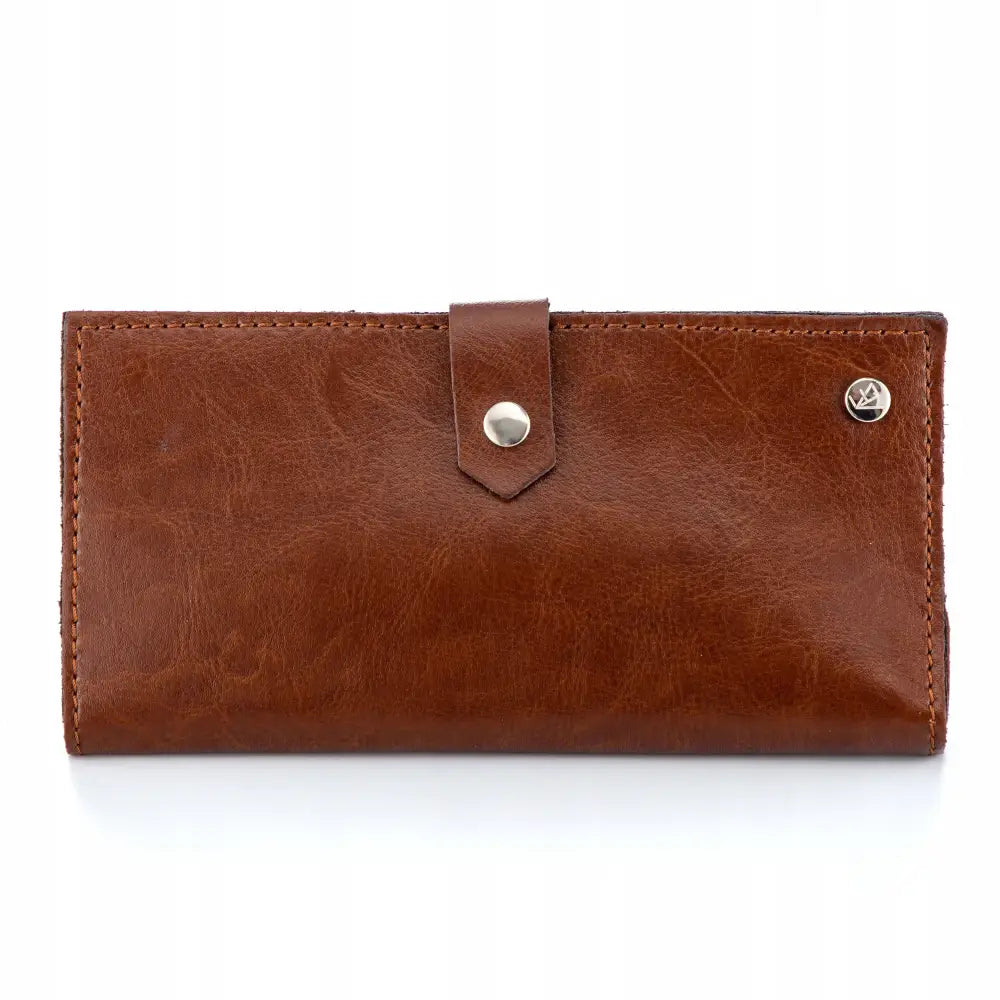 Lommebok i Skinn for Damer Stor med mange Rom