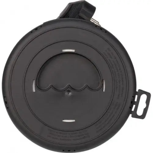 Lukket kabeltrommel Comfort-Line med USB, sett ovenfra med teksturert lokk og bølgeformet innsnitt.