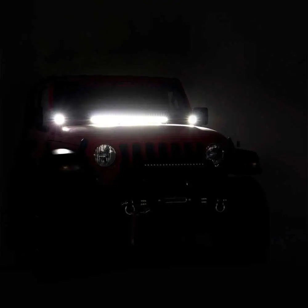 Lys Led 2’’ Firkantet Amber Drl Rough Country Black Series - Jeep Gladiator Jt 20-