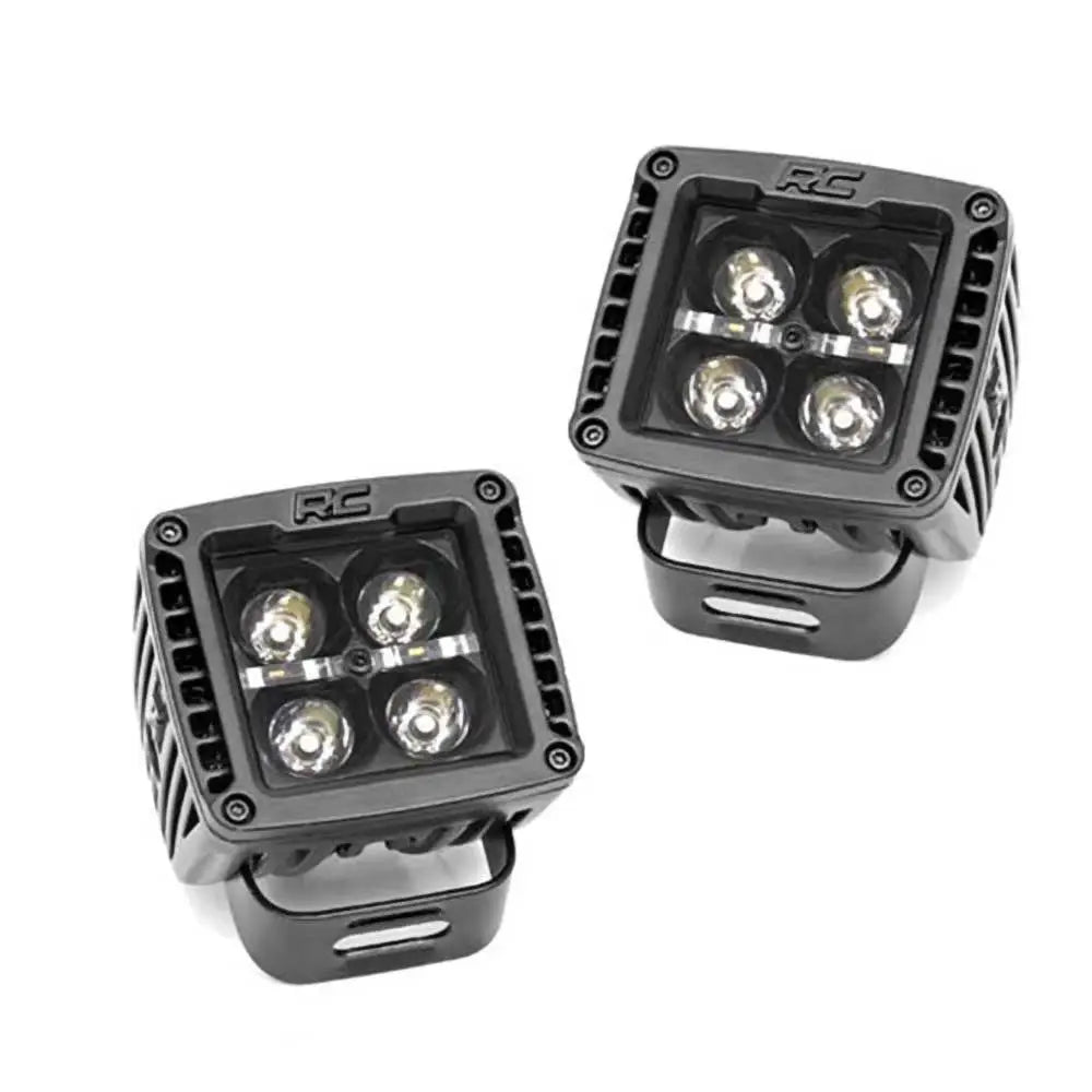 Lys Led 2’’ Firkantet Amber Drl Rough Country Black Series - Jeep Gladiator Jt 20-