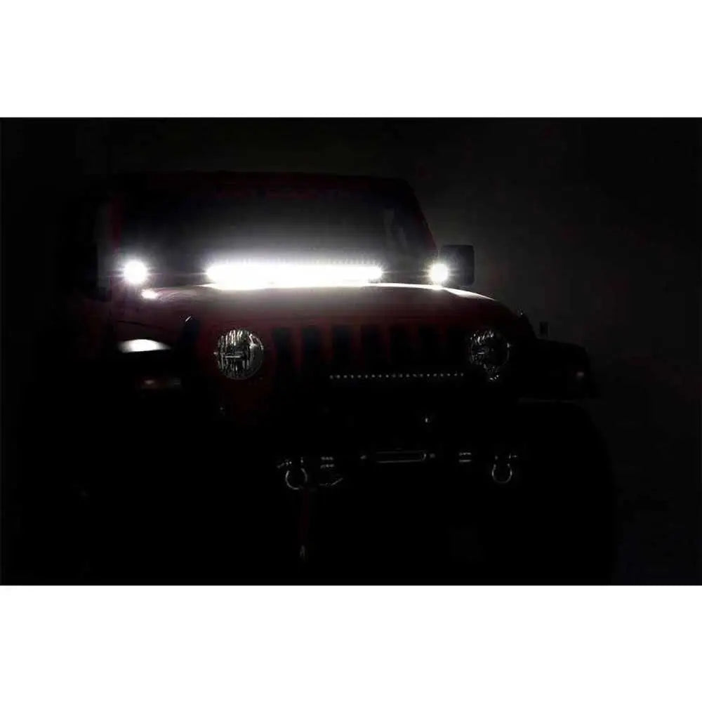 Lys Led 2’’ Firkantet Hvite Drl Rough Country Black Series - Jeep Gladiator Jt 20-