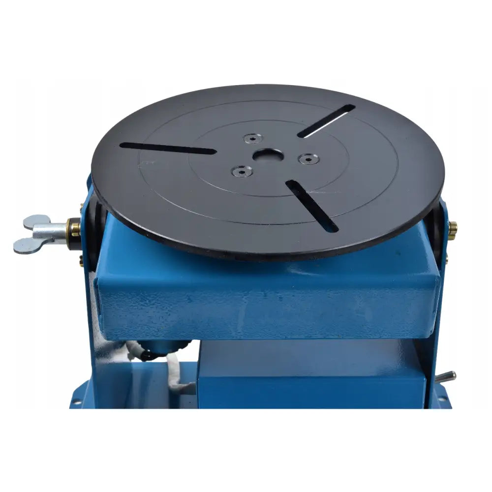 Magnum Rotator sveise-posisjonerer, skrå oversikt som fremhever metallplaten med spor og synlige festepunkter.