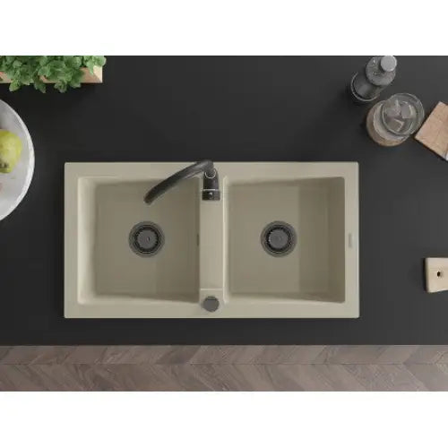 Mario Kjøkkenvask 2 Kummer 820x436 Mm Beige 6504822000-69-b