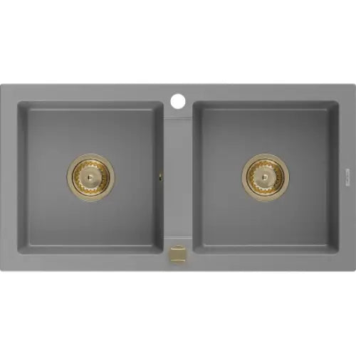 Mario Kjøkkenvask 2 Kummer 820x436 Mm Grå - 6504822000-71-g