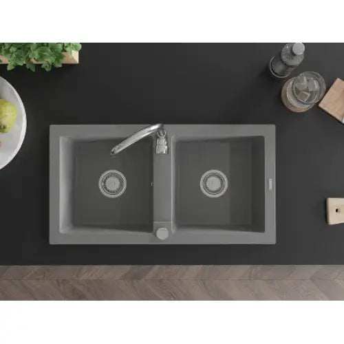 Mario Kjøkkenvask 2 Kummer 820x436 Mm Grå - 6504822000-71