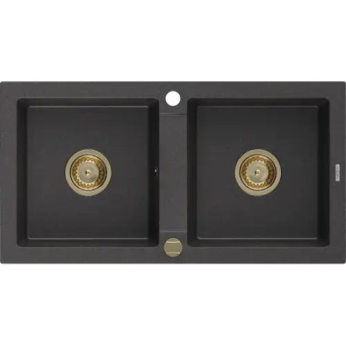 Mario Kjøkkenvask 2 Kummer 820x436 Mm Svart/grå - 6504822000-76-g