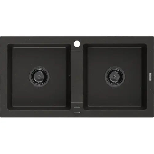 Mario Kjøkkenvask 2 Kummer 820x436 Mm Svart/gull 6504822000-75-b