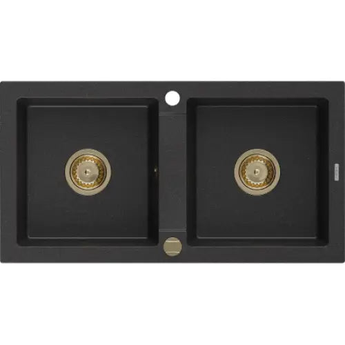 Mario Kjøkkenvask 2 Kummer 820x436 Mm Svart/sølv - 6504822000-73-g