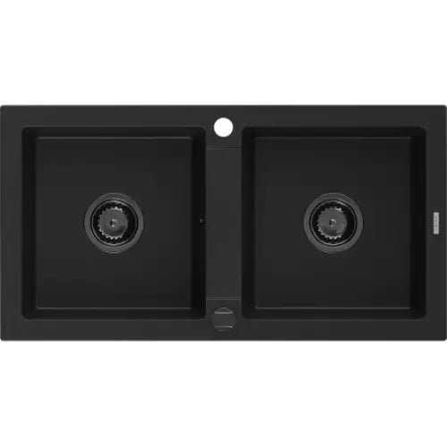 Mario Kjøkkenvask 2 Kummer 820x436 Mm Svart 6504822000-77-b