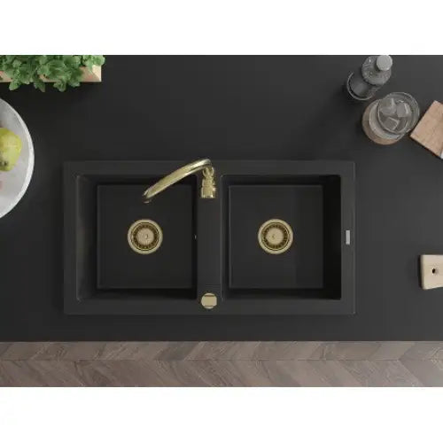 Mario Kjøkkenvask 2 Kummer 820x436 Mm Svart - 6504822000-77-g