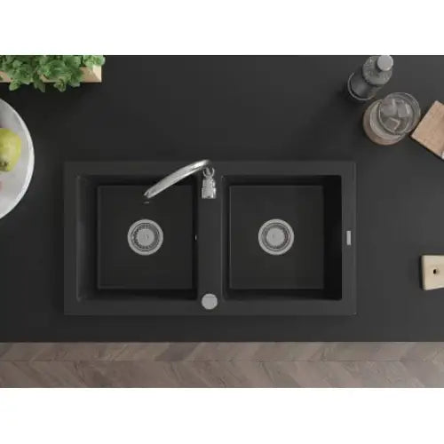 Mario Kjøkkenvask 2 Kummer 820x436 Mm Svart - 6504822000-77