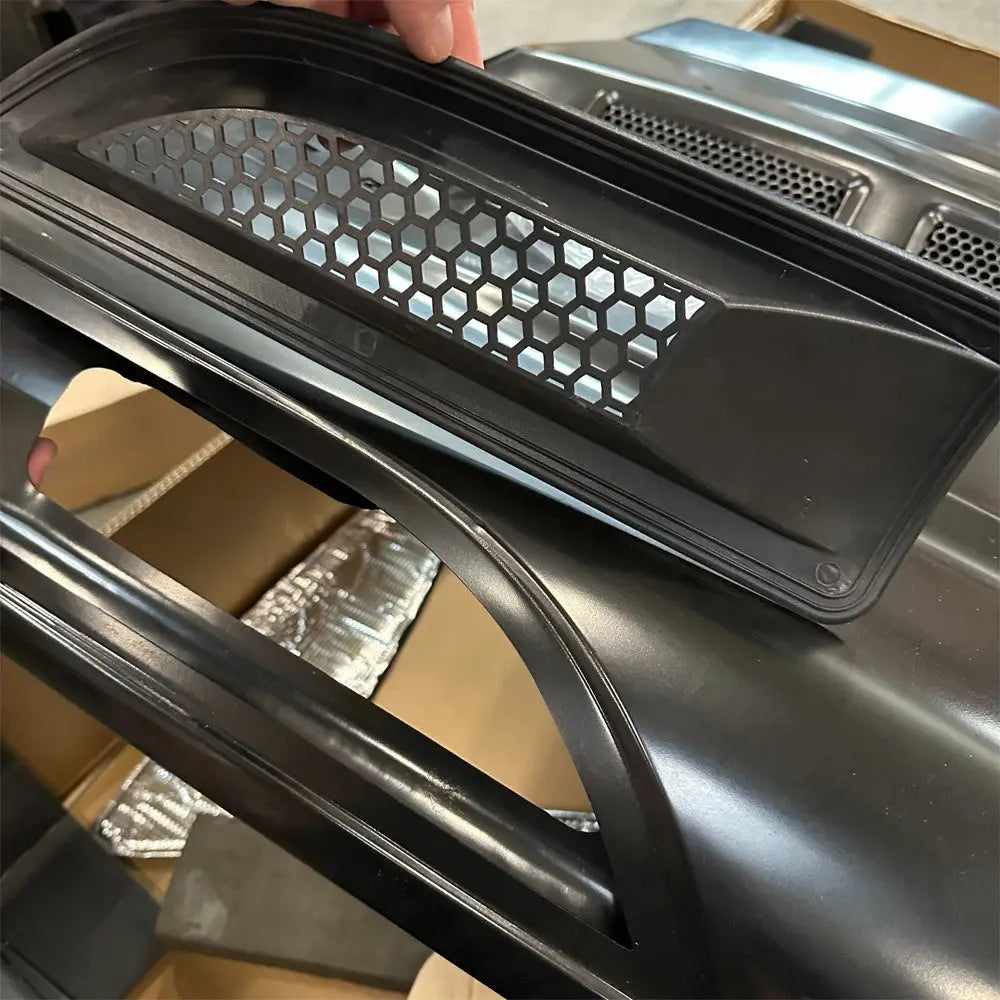 Maske i Matt Svart Stål Avenger Bonnet - Jeep Wrangler Jl 4 d 18-