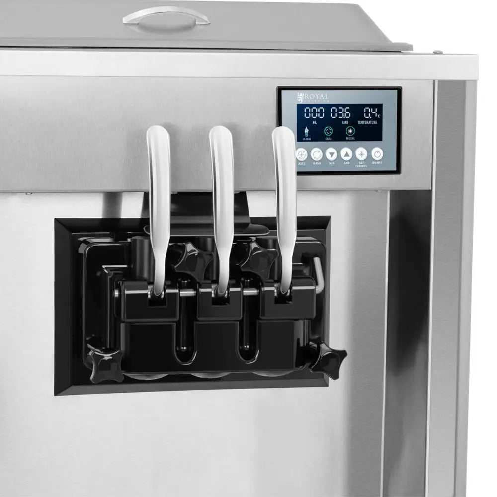 Maskin for Italiensk Iskrem med Digitalt Panel 2 Smaker + Blanding 230 v 1850 w 20 L/t