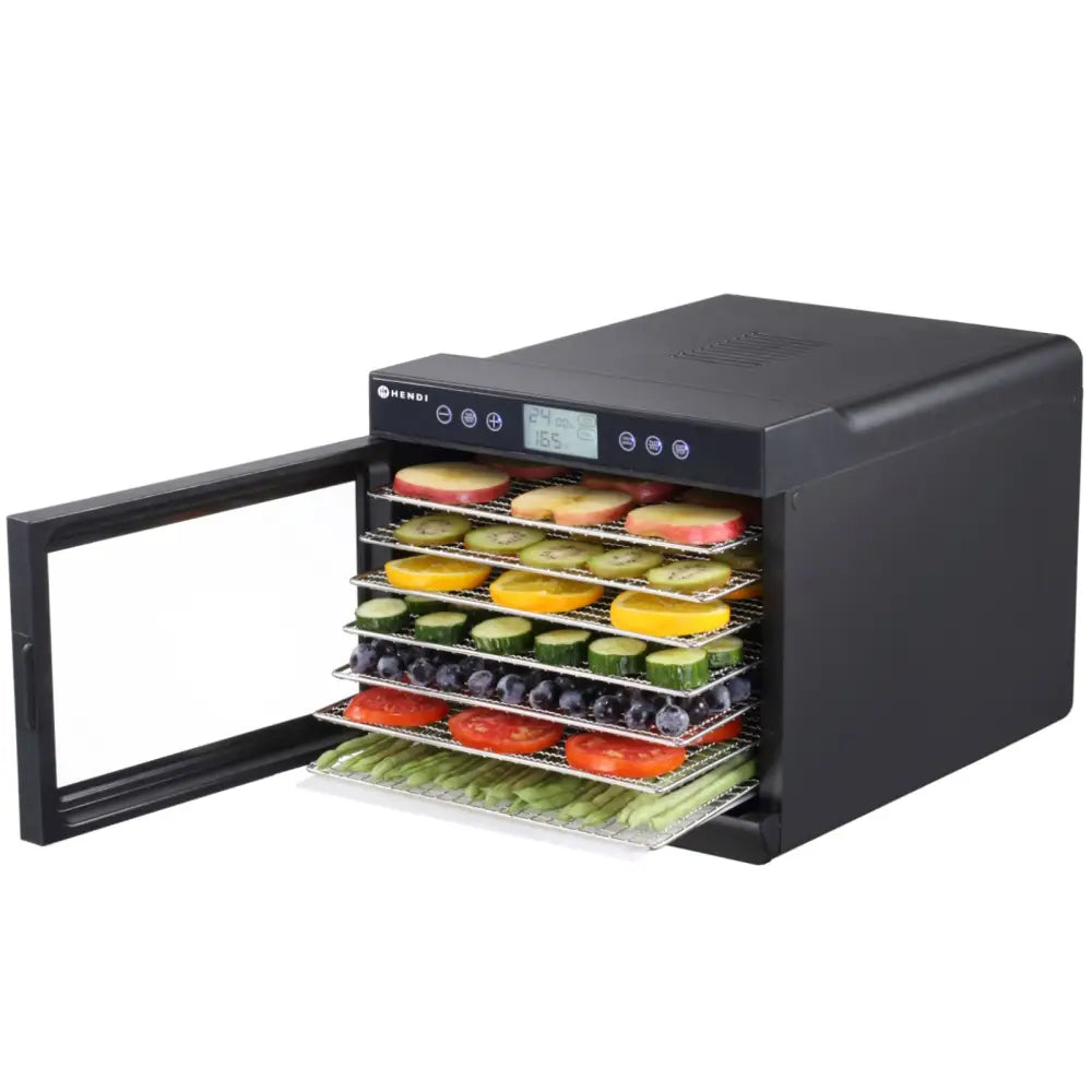 Mat- Frukt- Grønnsaks- og Urt-tørker med 7 Rister 500 w 230 v - Hendi 229064