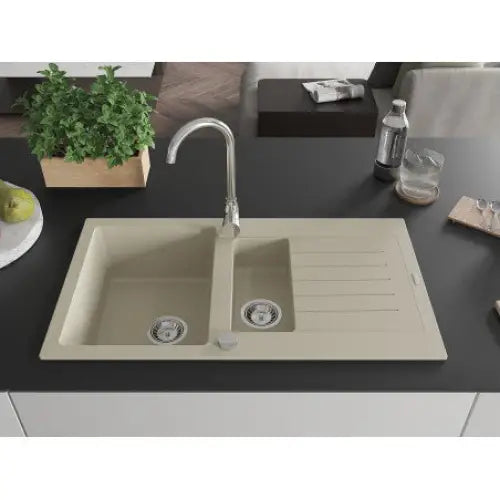 Matias Kjøkkenvask 1 1/2 Kum 900x505 Mm Beige - 6502901505-69