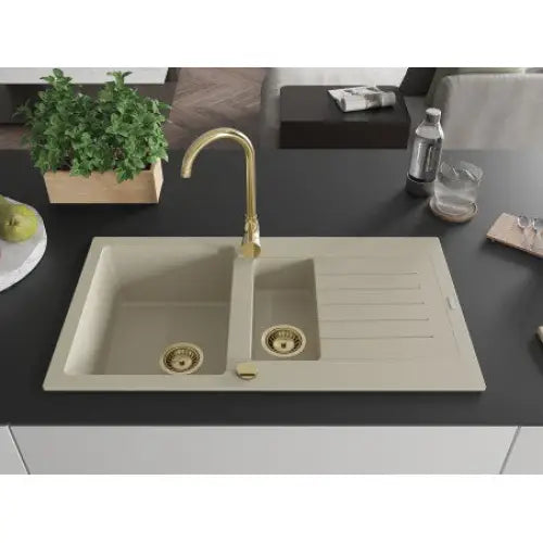 Matias Kjøkkenvask 1 1/2 Kum 900x505 Mm Beige - 6502901505-69-g