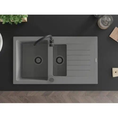 Matias Kjøkkenvask 1 1/2 Kum 900x505 Mm Grå 6502901505-71-b
