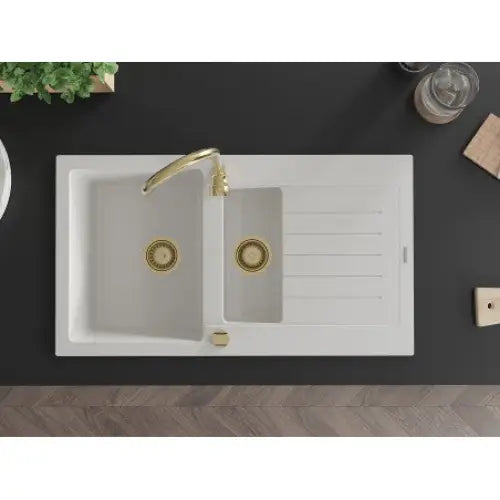 Matias Kjøkkenvask 1 1/2 Kum 900x505 Mm Hvit - 6502901505-20-g
