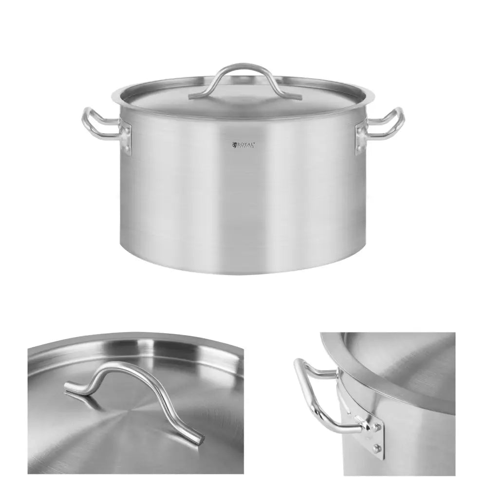 Matlagingpot i Rustfritt Stål med Lokk for Induksjonskomfyr 14 l